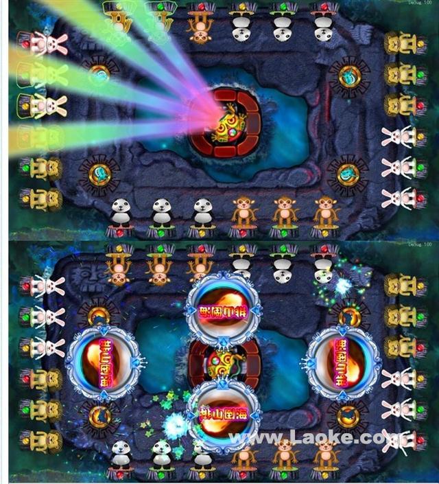  p>大v电玩森林舞会狮子机游戏机,6台或8台连线,每台12门,押注,同时带