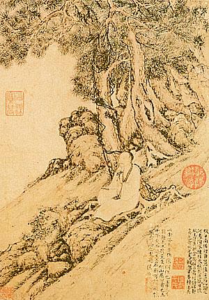  p>《彭泽高踪图》是明代画家陆治在1523年创作的一幅纸本设色画,现藏