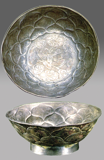 刻花"宣徽酒坊"银碗