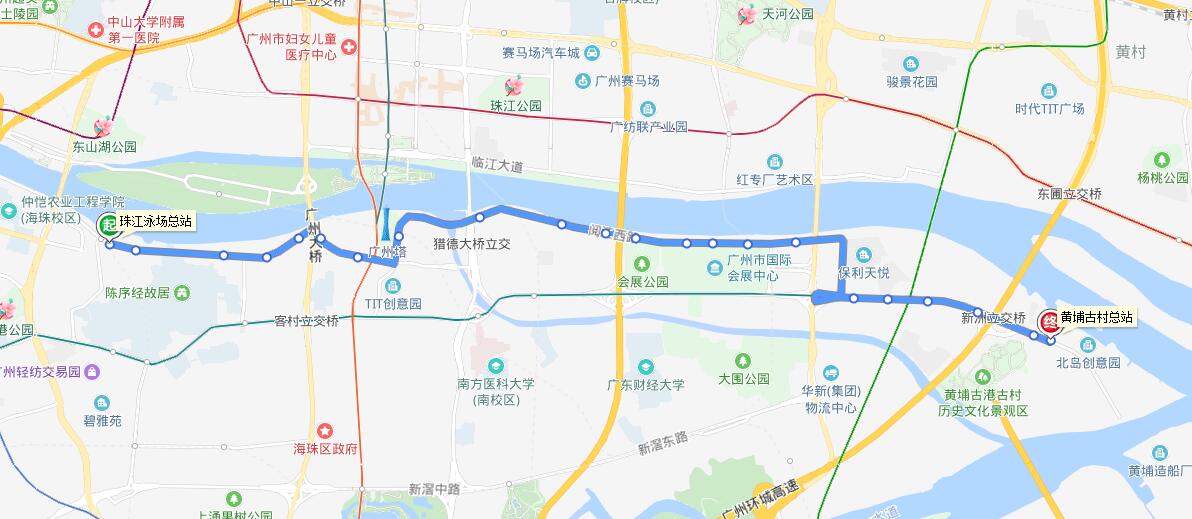 广州公交旅游观光1线