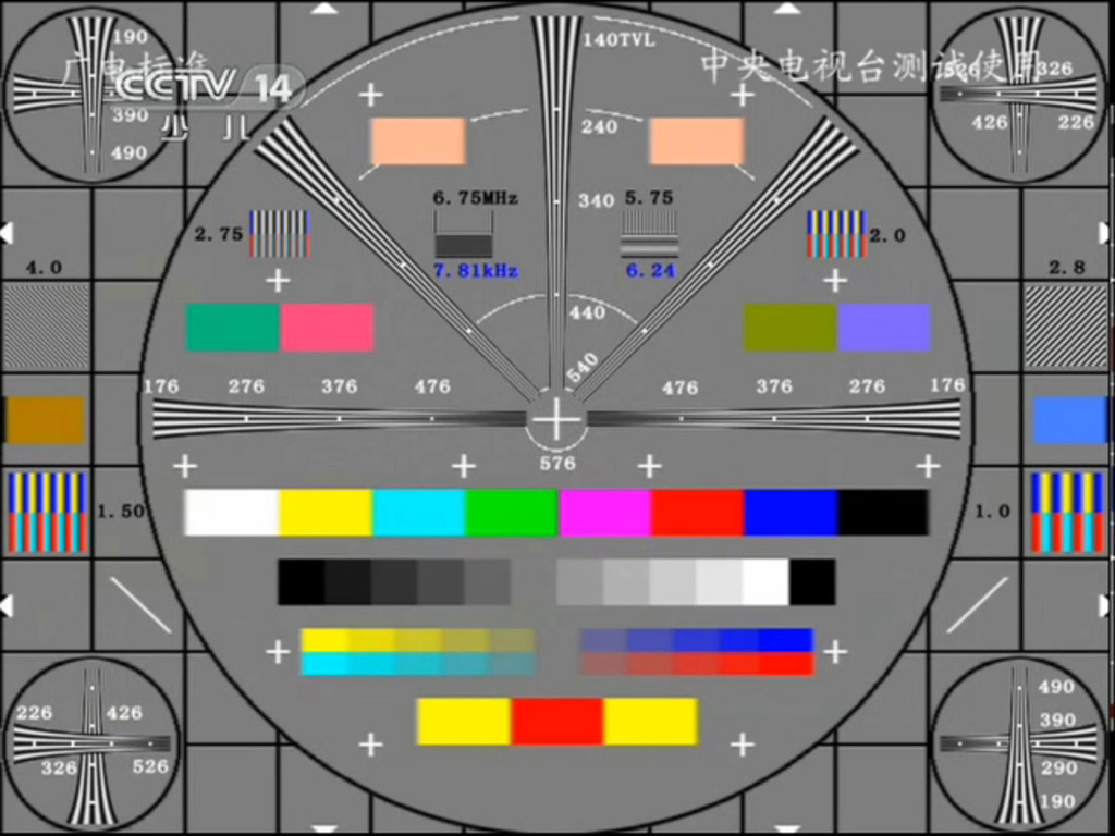  p>测试图(即电视信号测试图)又称测试卡,是指电视台在正常电视节目