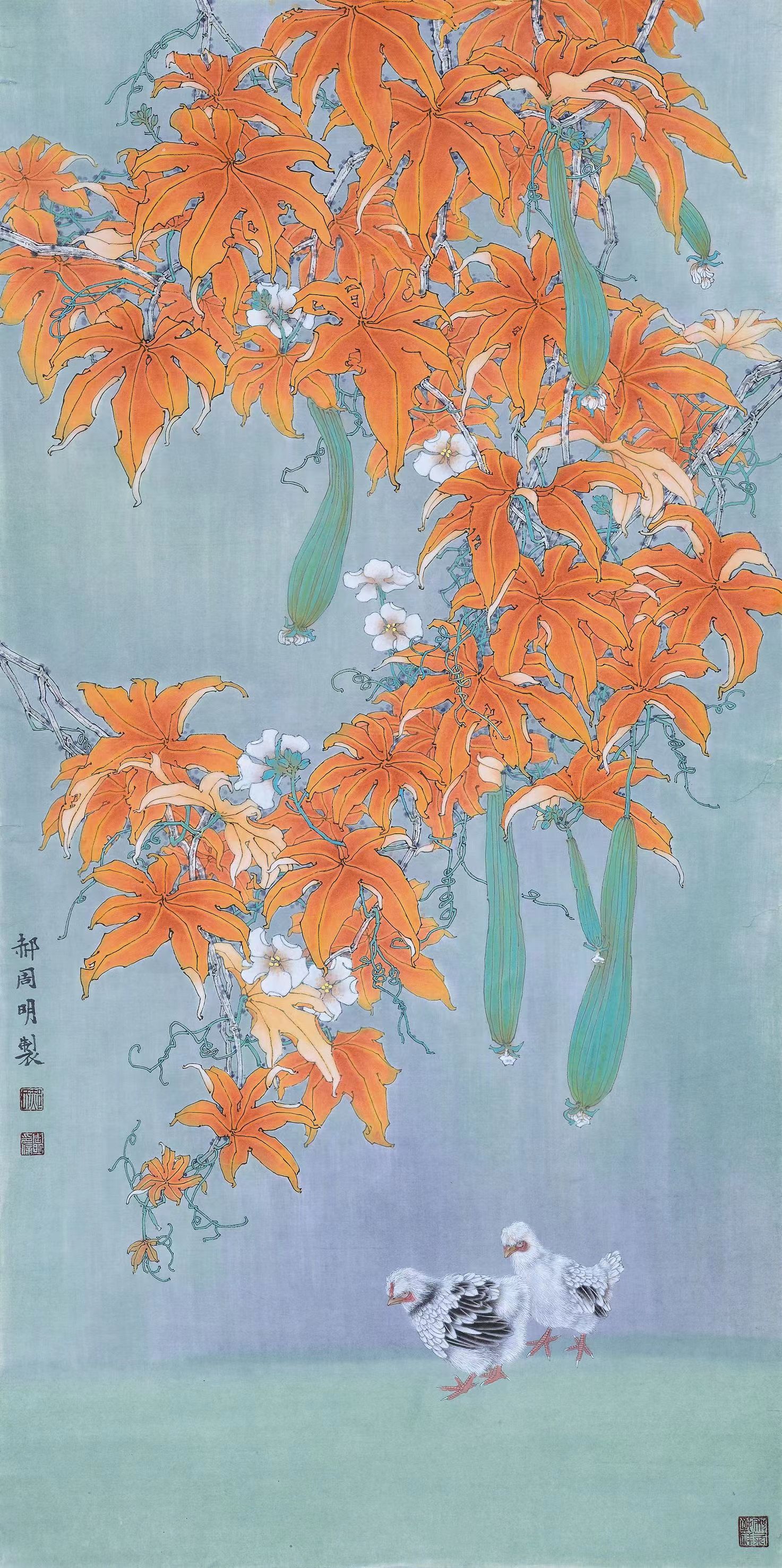  p>郝周明,1971年出生于莱西市.擅中国画,工笔,写意兼修.