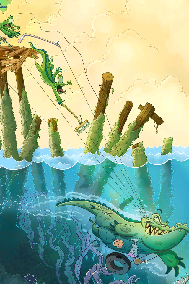 鳄鱼小顽皮爱洗澡