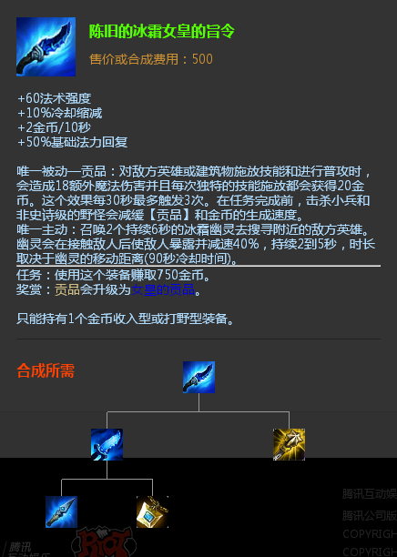 陈旧的冰霜女皇的旨令