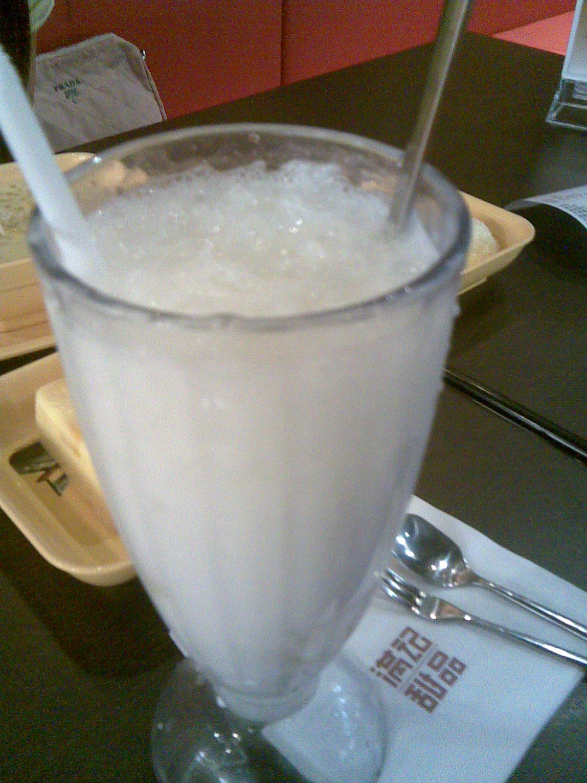 sweet sago cream with coconut milk