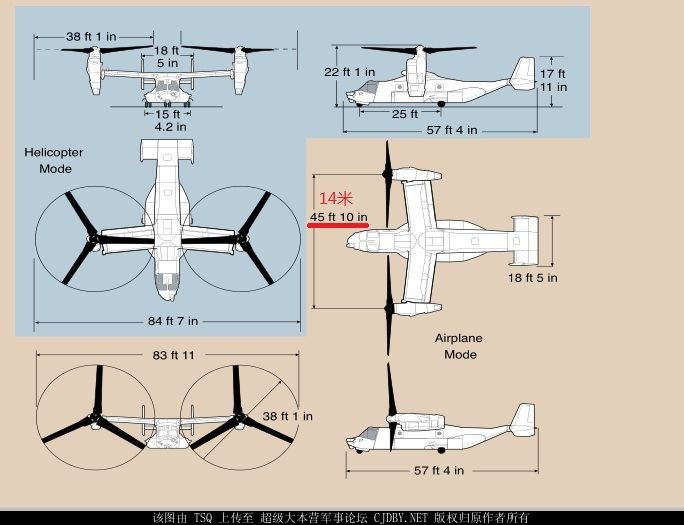 mv-22"鱼鹰"倾转旋翼机