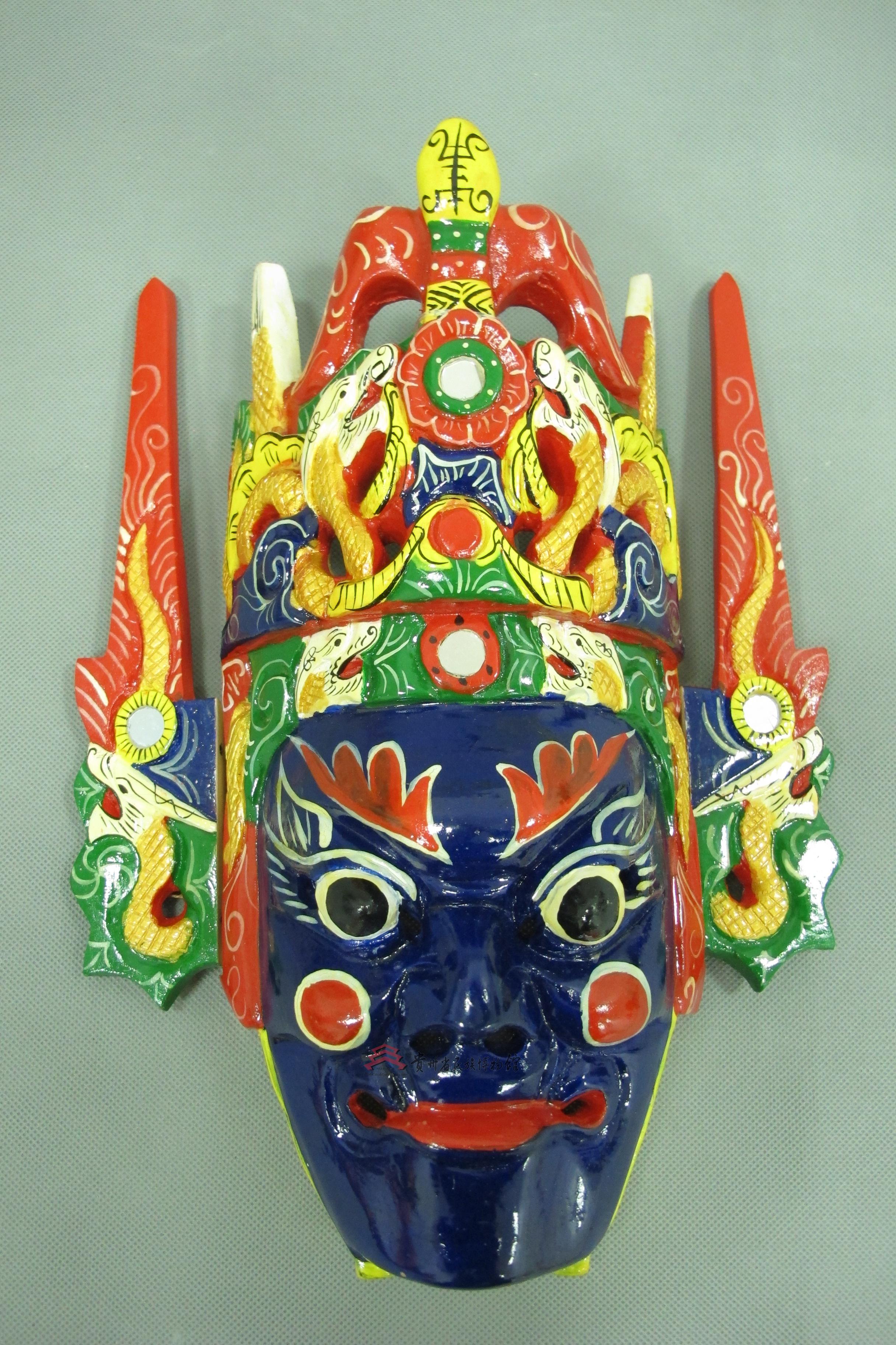 当代安顺地戏面具《封神榜》殷洪