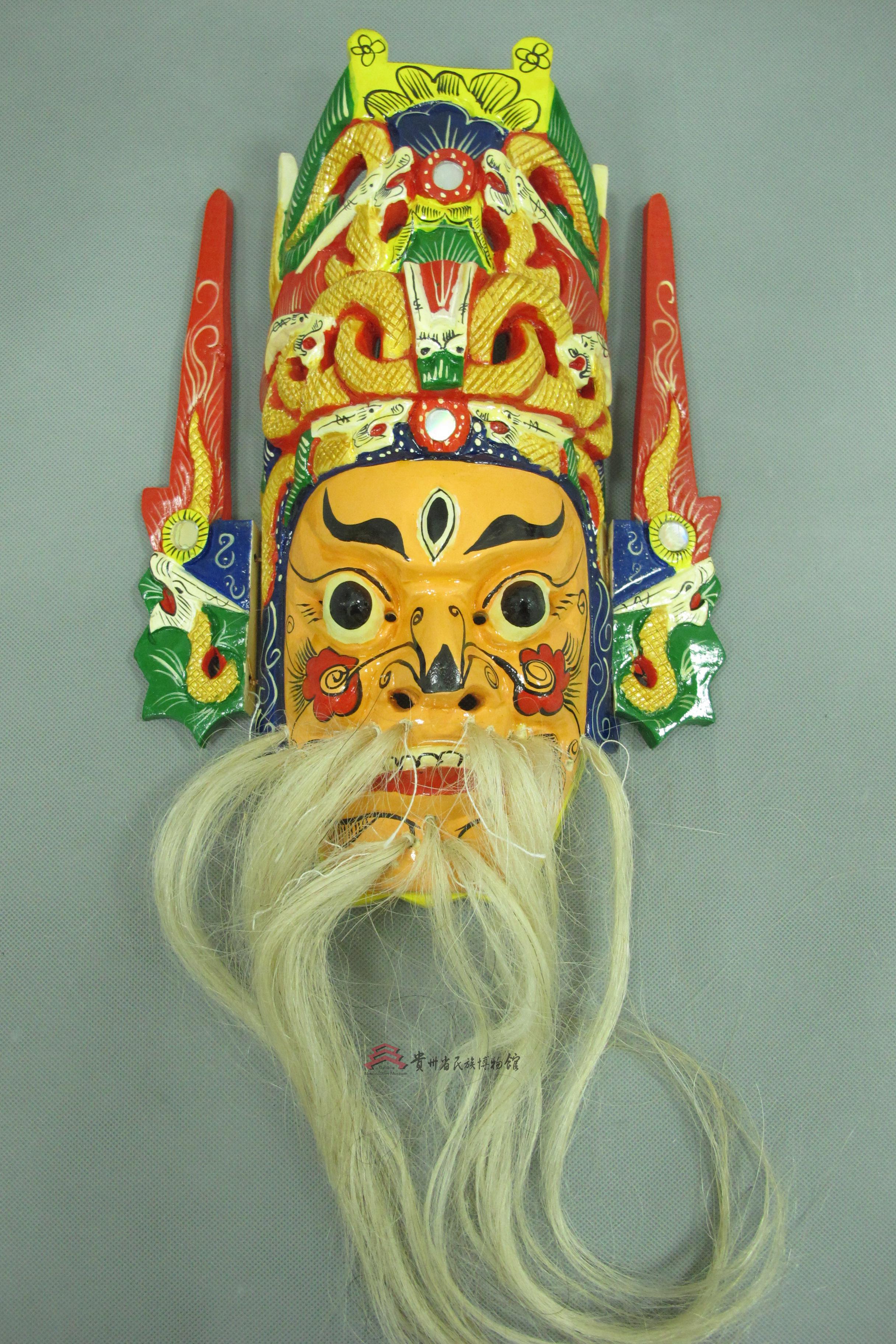 当代安顺地戏面具《封神榜》闻太师
