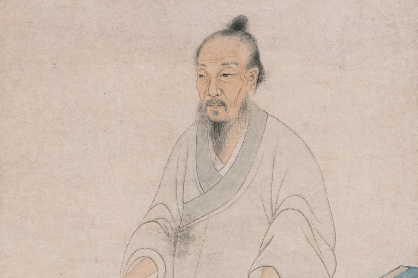 明蔡世新王阳明肖像轴