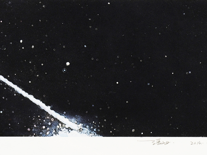  p>《星辰》为潘旭于2014年创作的综合材料版画作品.