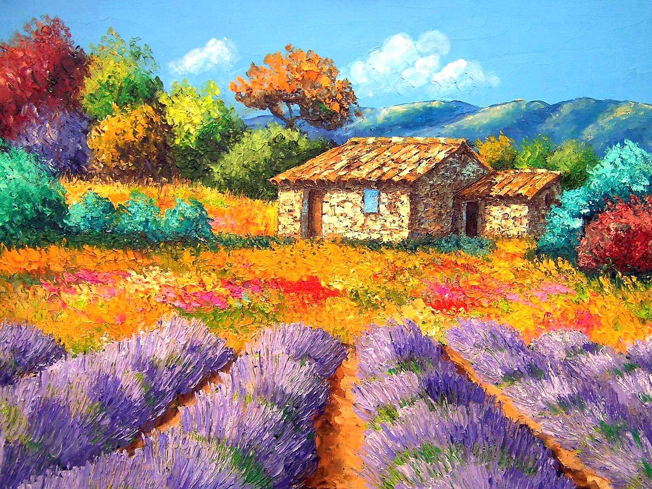 手绘油画