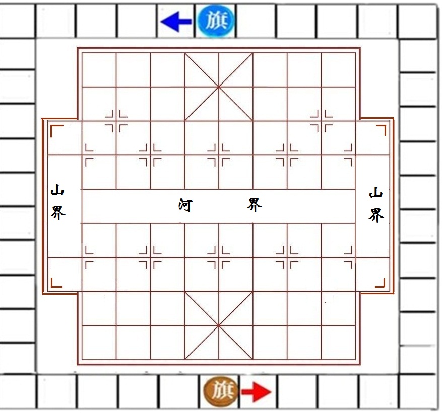 data-lemmaid="4120035">象棋子 /a>活动的场所,棋盘由九道直线和十道