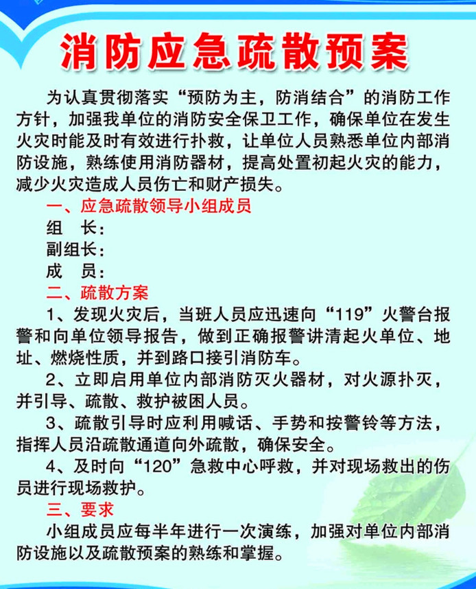 应急消防预案