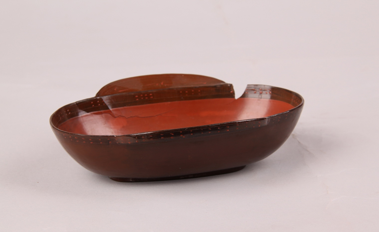 西汉漆彩绘耳杯