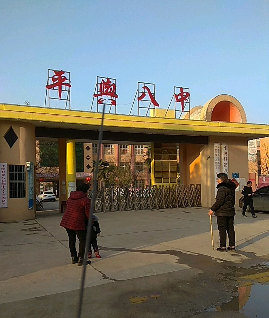初级中学位于平舆县永乐大道,是一座新建的县级初级中学,又叫平舆八中