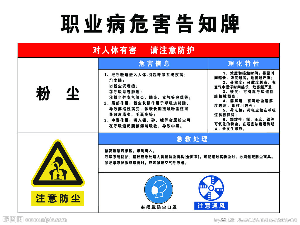 data-lemmaid="2397338">职业病危害警示标识,适用于可产生职业病