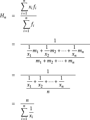  p>调和平均数(harmonic mean)又称倒数平均数,是总体各统计变量倒数
