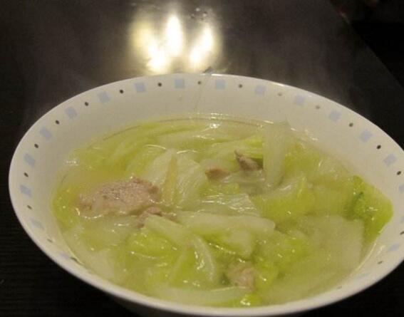 白菜肉片汤