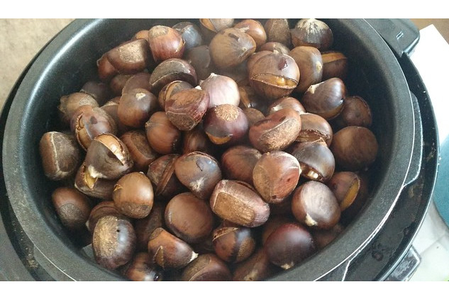 高压锅蒸栗子