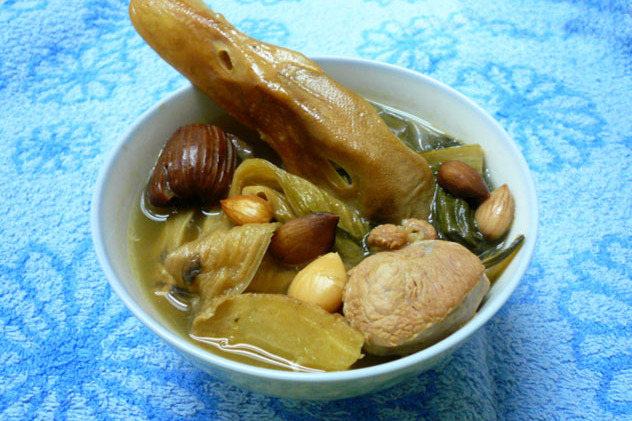腊鸭菜干汤
