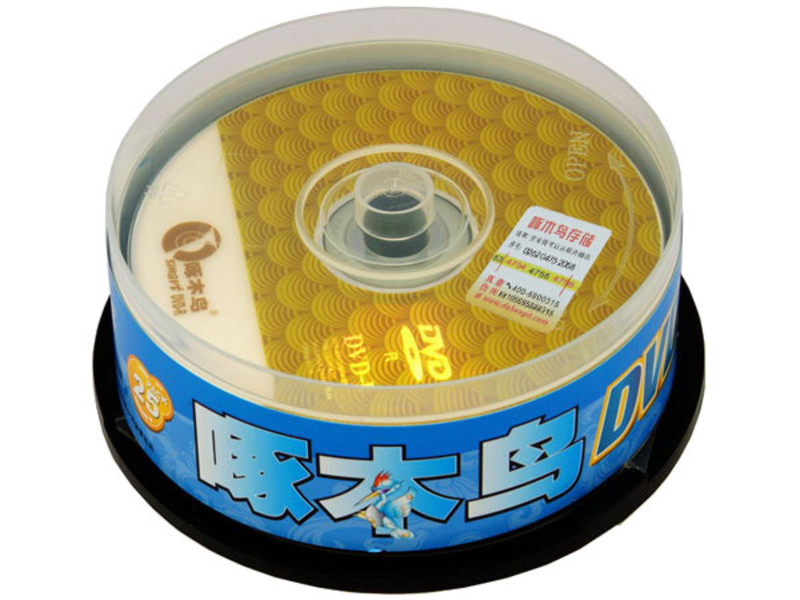 啄木鸟dvd-r光盘25片装(k系列/每片)
