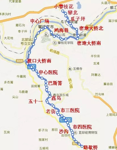 bus line 1)运营于中国四川省攀枝花市东区,仁和区,为常规公交,隶属于