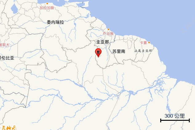 2021年2月1日圭亚那5.9级地震