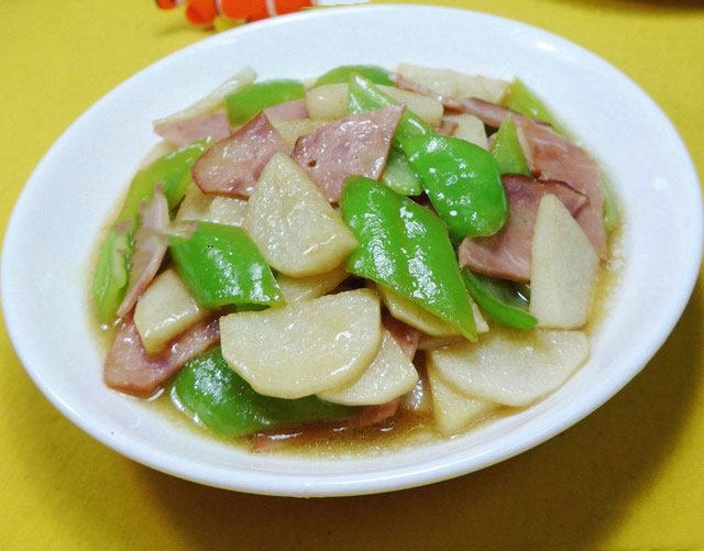 培根尖椒炒山药