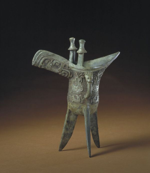 中国古美術品·古青銅器・青銅の美・鳳鳥紋爵杯・文房置物·風水開運・金運・財運UP 西周凤鸟纹爵_百度百科