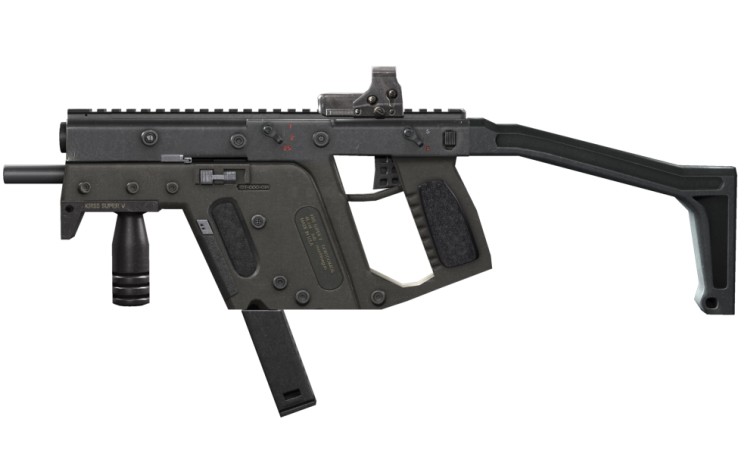 45 acp口径冲锋枪,名为kriss super v( b>代号: /b>短剑),据称这是一