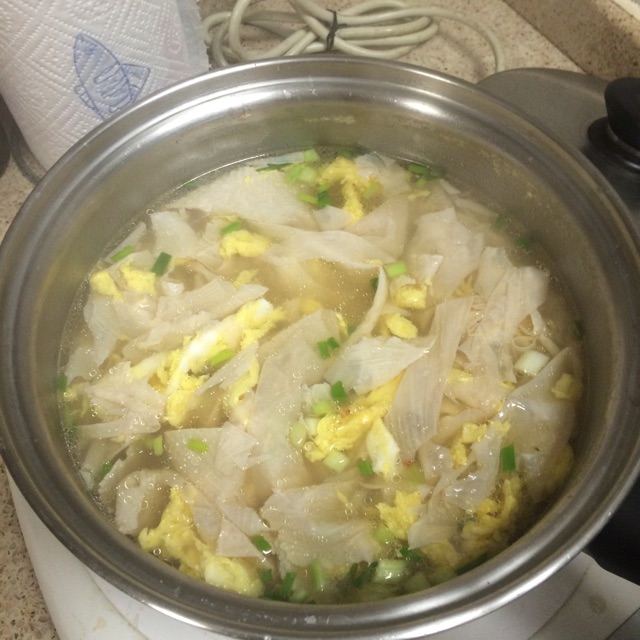 豆腐皮蛋花汤