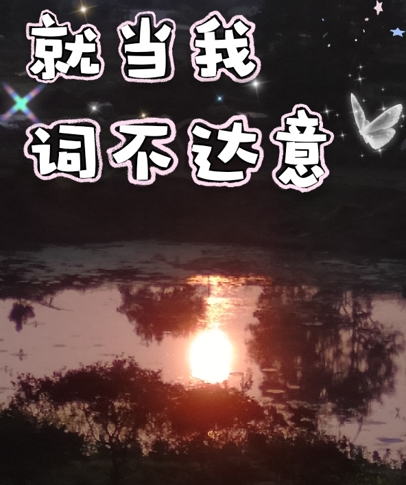就当我词不达意