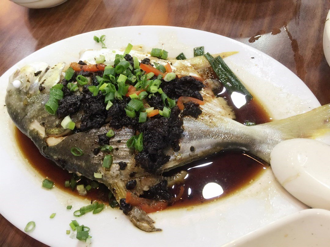 豉汁蒸平鱼