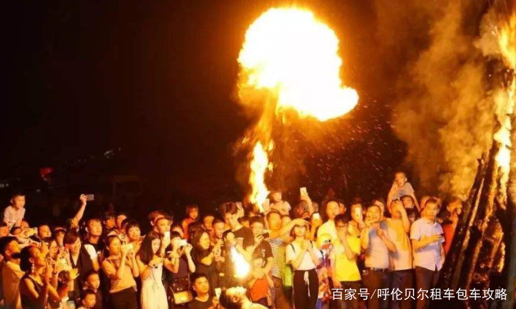 篝火能把严寒驱散，团结能把困难赶跑，呼伦贝尔草原篝火晚会_百科TA说