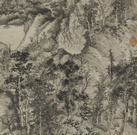 王蒙画青卞隐居图