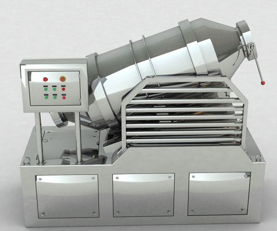 href="/item/滚筒">滚筒 /a>式混合机是靠旋转筒,利用物料自重连续