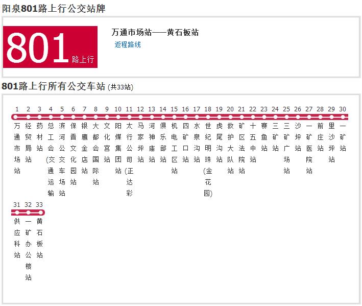  p>阳泉公交801路是阳泉市的一条公交车路线,隶属于 a target="_blank