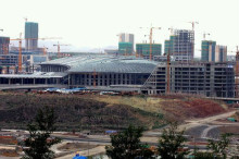 建设中的乌鲁木齐高铁新区
