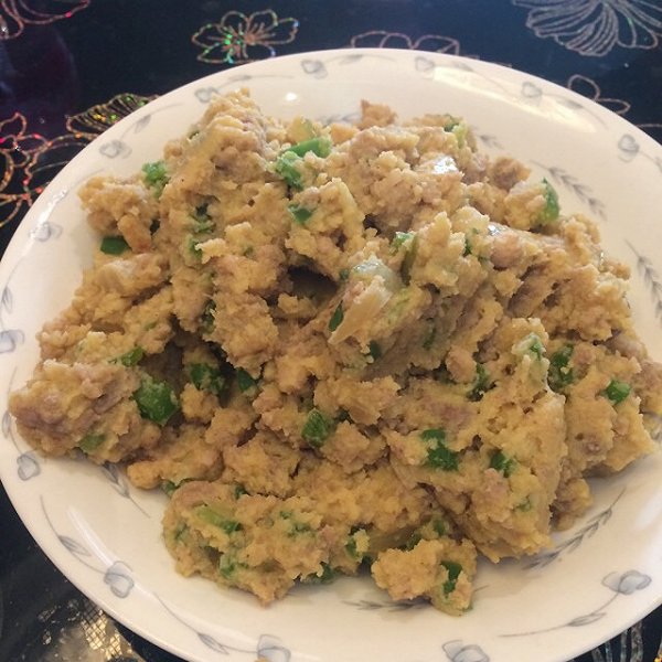 妙吃豆渣之: 肉末炒豆渣