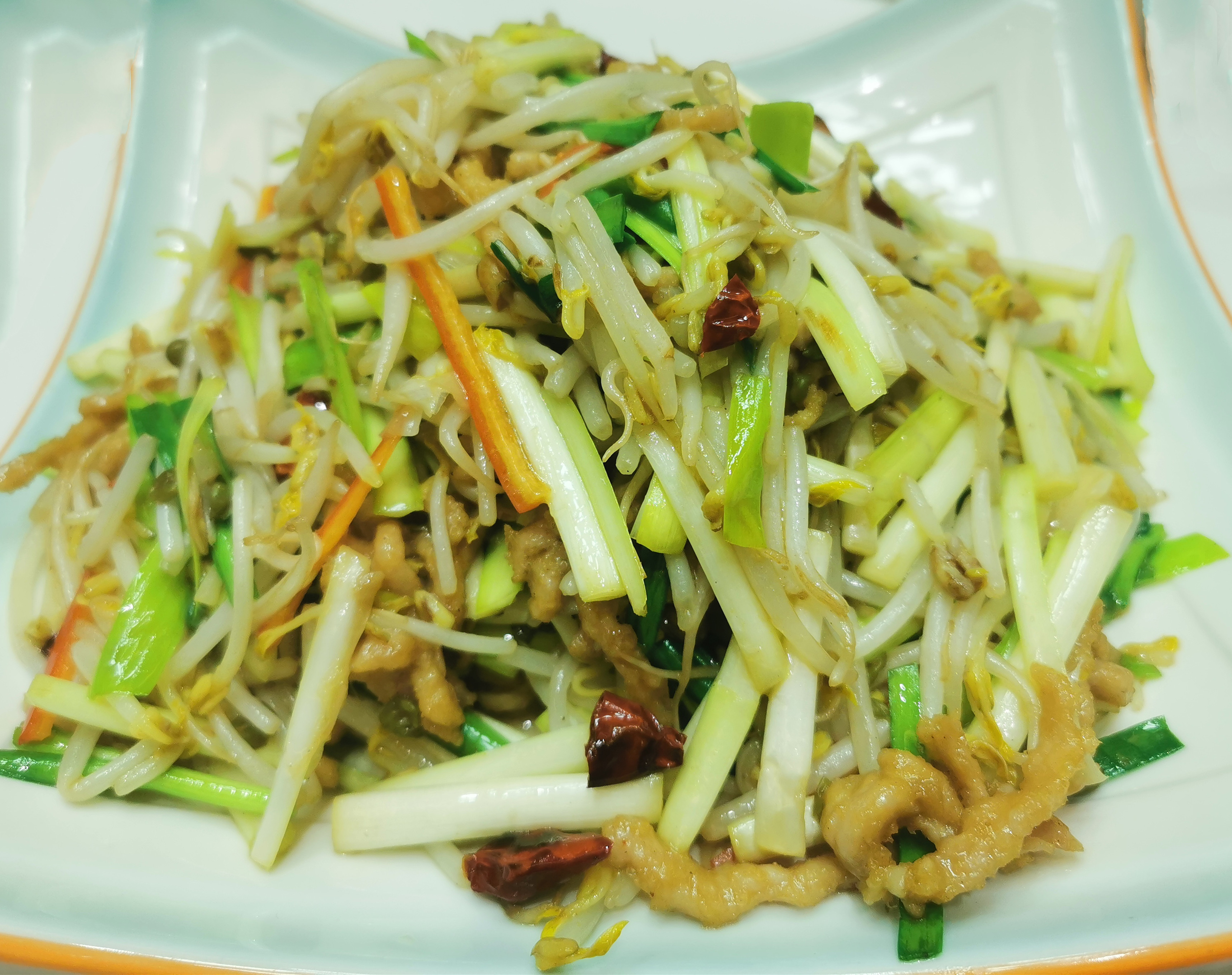 老榆林韭黄炒肉