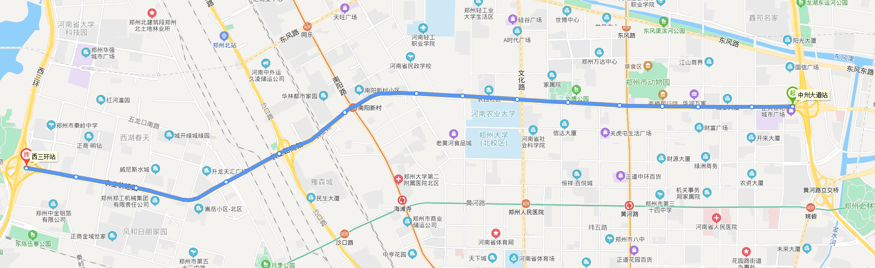 郑州公交b2路区间