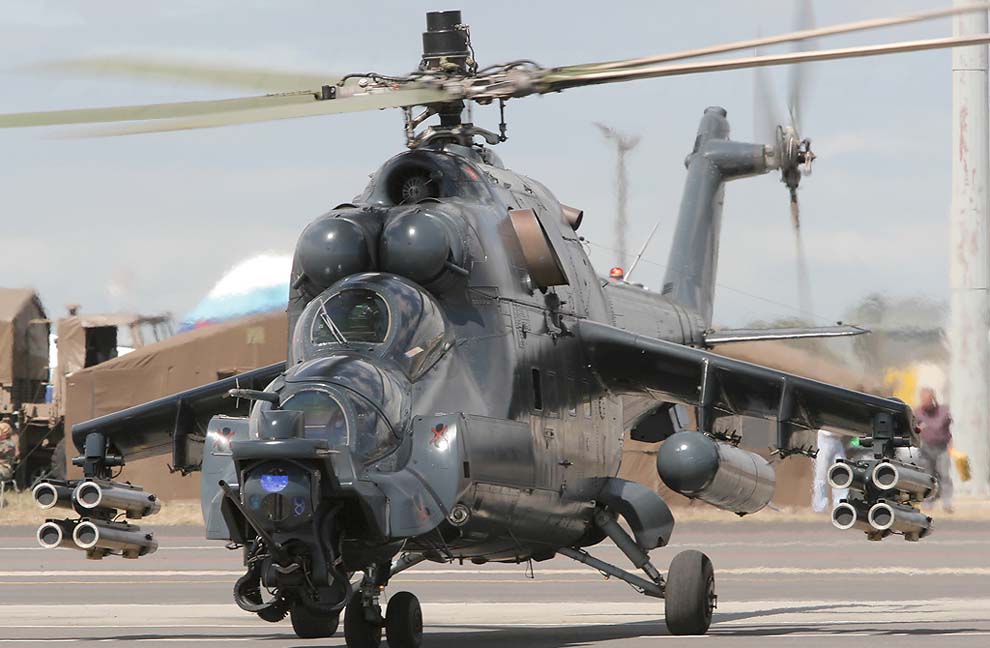  p>米-24武装直升机(俄文:Миль Ми-24,英语:mil mi-24,北约代号