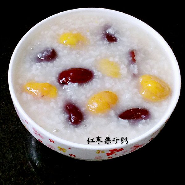 栗子红枣大麦粥