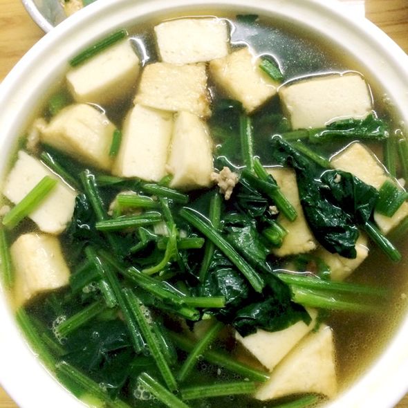 豆腐菠菜煲