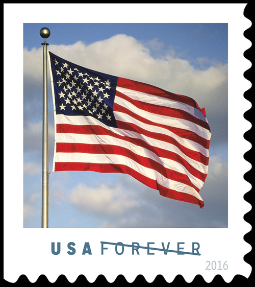 《国旗普通邮票》是美国邮政于2016年1月29日发行的一枚普通邮票