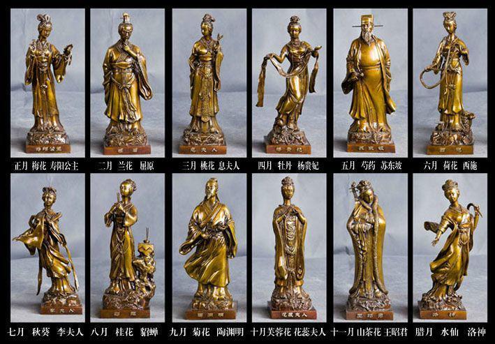  p>在百花的传说中,以农历中的十二个月令的代表花,于是十二月令花神