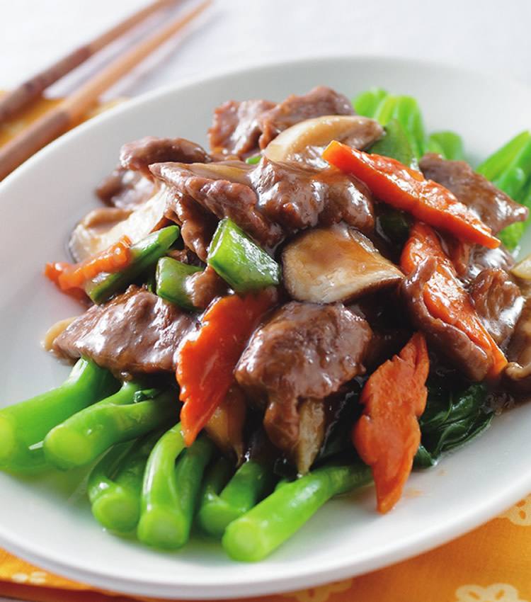 蚝油芥兰炒牛肉