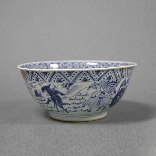 中国美術 景德鎭 青花染付 鳳紋樣茶椀 茶碗 3客 景德古窑 景德镇窑青花八蛮进宝图碗_百度百科