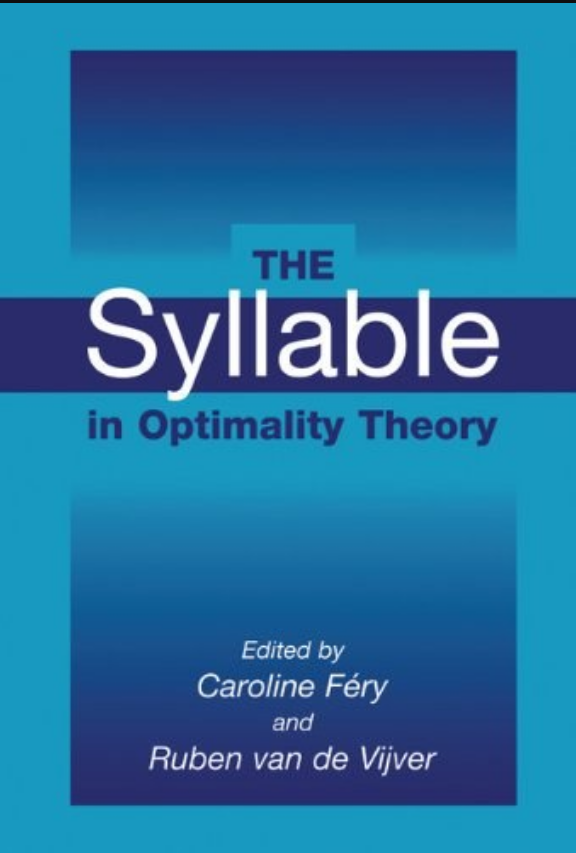 the syllable in optimality theory