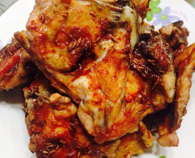 微波孜然葱香烤鸡